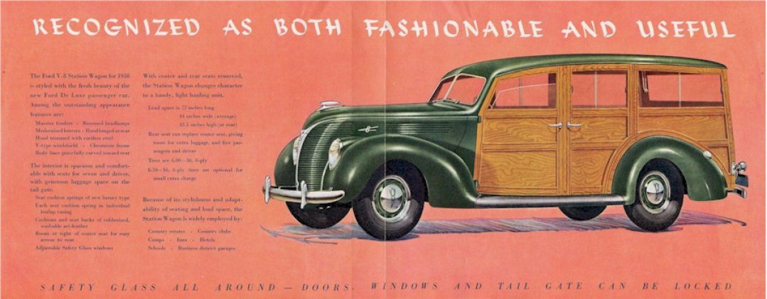 1938 Ford V-8 Wagon Folder Page 1